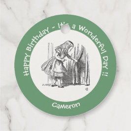 Alice in Wonderland誕生日またはその他のパーティーイベント フェイバータグ