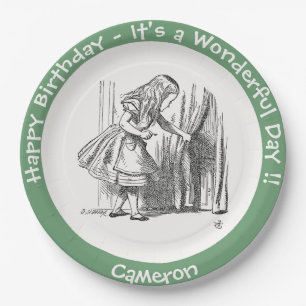 Alice in Wonderland誕生日またはその他のパーティーイベント ペーパープレート