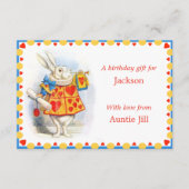 Alice in Wonderland誕生日ギフトエンクロージャカード エンクロージャーカード (正面)