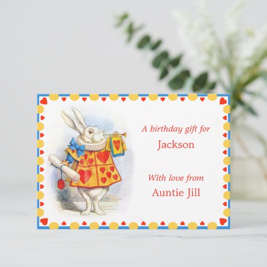 Alice in Wonderland誕生日ギフトエンクロージャカード エンクロージャーカード (スタンド正面)