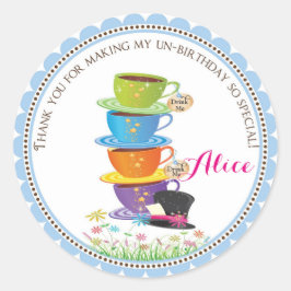 Alice in Wonderland誕生日シール ラウンドシール