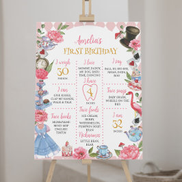 Alice in Wonderland誕生日マイルストーンポスター ポスター