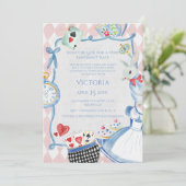 Alice in Wonderland お洒落ファンタジーBaby Shour 招待状 (スタンド正面)