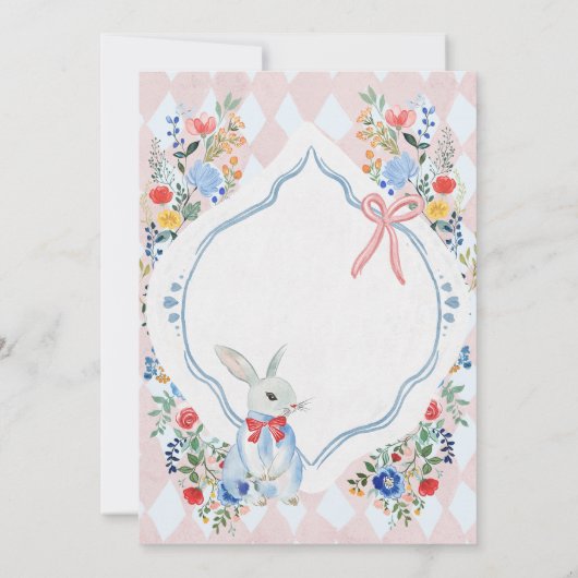 Alice in Wonderland お洒落ファンタジーBaby Shour 招待状 (裏面)