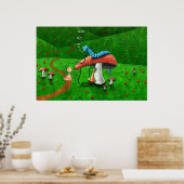 Alice in Wonderland -アドバイスfrom A Caterpillar ポスター (キッチン)