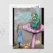 Alice in Wonderland -アドバイスfrom a Caterpillar ポストカード (正面/裏面)