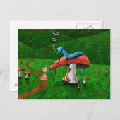 Alice in Wonderland -アドバイスfrom A Caterpillar ポストカード (正面/裏面)