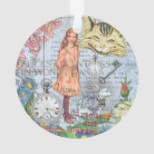 Alice in Wonderland クラシックCheshire Rabbit Alice オーナメント (裏面)
