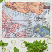 Alice in Wonderland クラシックCheshire Rabbit Alice キッチンタオル (折り畳み)