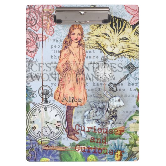 Alice in Wonderland クラシックCheshire Rabbit Alice クリップボード (正面)