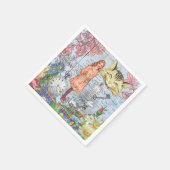 Alice in Wonderland クラシックCheshire Rabbit Alice スタンダードカクテルナプキン (角)