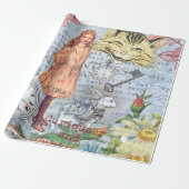 Alice in Wonderland クラシックCheshire Rabbit Alice ラッピングペーパー (アンロールド)