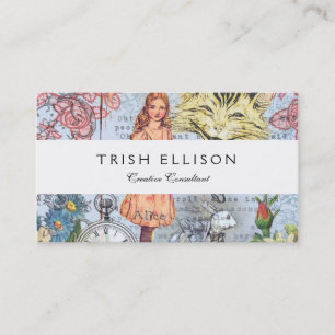 Alice in Wonderland クラシックCheshire Rabbit Alice 名刺