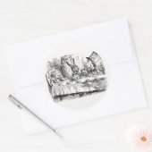 Alice in Wonderland – ザ不機嫌Hatter's Teaパーティー ラウンドシール (封筒)