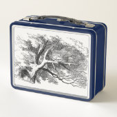 Alice in Wonderland – チェシャーキャットがスマイルに退色 メタルランチボックス (裏面)