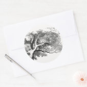 Alice in Wonderland – チェシャーキャットがスマイルに退色 ラウンドシール (封筒)