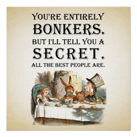 Alice In Wonderland – ティーパーティー-あなたは完全 ポスター (正面)