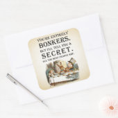 Alice In Wonderland – ティーパーティー – ボンカーズ引用文 スクエアシール (封筒)