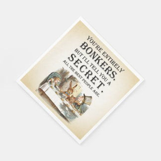 Alice In Wonderland – ティーパーティー – ボンカーズ引用文 スタンダードランチョンナプキン