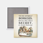 Alice In Wonderland – ティーパーティー – ボンカーズ引用文 マグネット (正面/裏面)