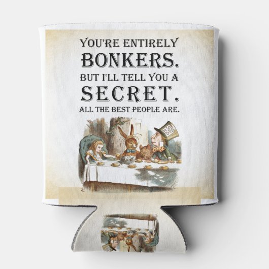 Alice In Wonderland – ティーパーティー – ボンカーズ引用文 缶クーラー (裏面)