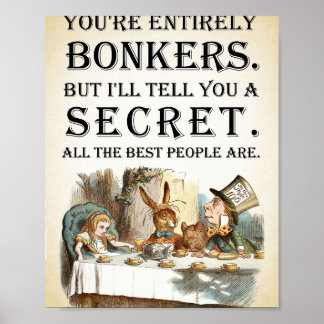 Alice In Wonderland – ティーパーティー – 完全にB ポスター