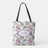 Alice in Wonderland パーソナライズされた Name Tote Bag トートバッグ (裏面)