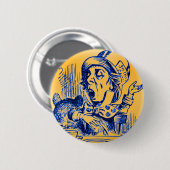 Alice in Wonderland -不機嫌帽子屋 缶バッジ (正面&裏面)