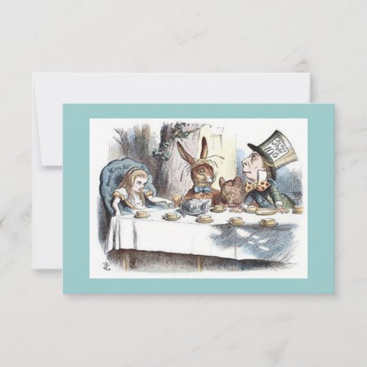 Alice in Wonderland,不機嫌帽子屋,茶パーティー 招待状 (正面)