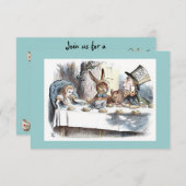 Alice in Wonderland,不機嫌帽子屋,茶パーティー 招待状 (正面/裏面)