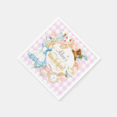 Alice in Wonderland,不機嫌帽子茶パーティー誕生日 スタンダードカクテルナプキン (角)