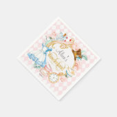 Alice in Wonderland,不機嫌帽子茶パーティー誕生日 スタンダードカクテルナプキン (角)
