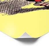 Alice in Wonderland -不機嫌Hatter – 色 – 青bkgrd ポスター (コーナー)