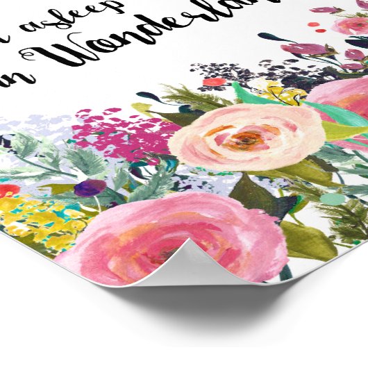 Alice in Wonderland,子供部屋引用文プリント,ポスター ポスター (角)