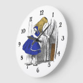 Alice in Wonderland – 小さなドア ラージ壁時計 (傾斜)
