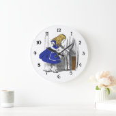 Alice in Wonderland – 小さなドア ラージ壁時計 (ホーム)