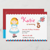 ALICE in Wonderland 招待状 (正面/裏面)