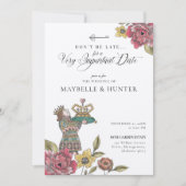 Alice In Wonderland 王室の Crown Fairytale 結婚's 招待状 (正面)