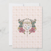 Alice In Wonderland 王室の Crown Fairytale 結婚's 招待状 (裏面)