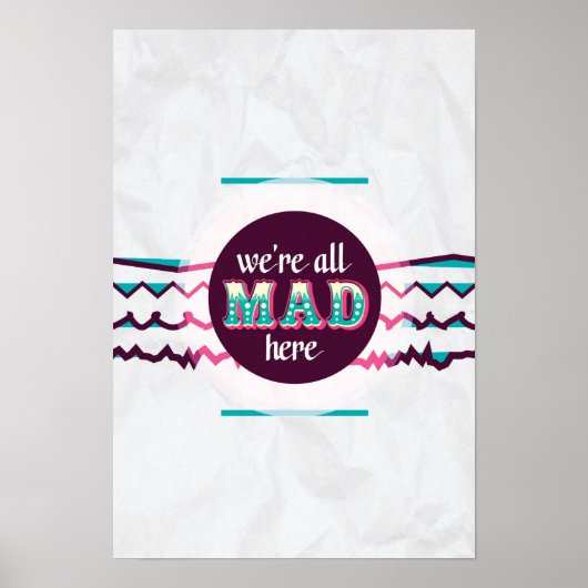 Alice in Wonderland – 私たちはここにいる不機嫌 ポスター (正面)