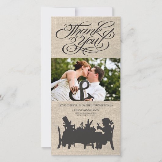 Alice in Wonderland 結婚's Thank You Photo Card サンキューカード (正面)