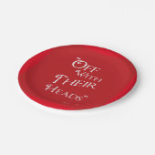 Alice in Wonderland – 赤いプレート-ハートの女王 ペーパープレート (アングル)