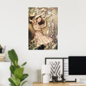 Alice in Wonderland 飛んでいる Cardsポスター ポスター (ホームオフィス)