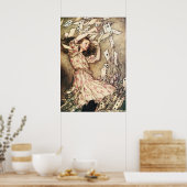 Alice in Wonderland 飛んでいる Cardsポスター ポスター (キッチン)