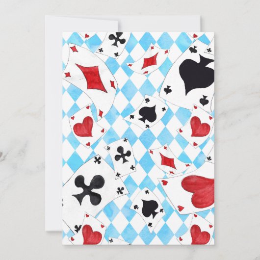 Alice in Wonderland 1st Birthday Onederlandパーティー 招待状 (裏面)