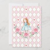 Alice in Wonderland 1st Birthday Onederlandパーティー 招待状 (裏面)