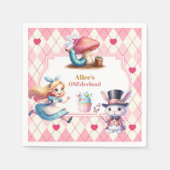 Alice in Wonderland 1st Birthday Onederland スタンダードカクテルナプキン (正面)