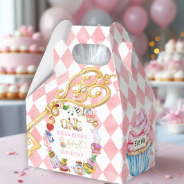 Alice in Wonderland 1st birthday Pink  フェイバーボックス