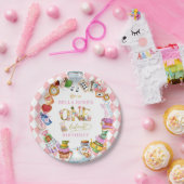 Alice in Wonderland 1st birthday Pink ペーパープレート (パーティー)