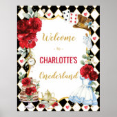 Alice in Wonderland 1st Birthday Teaパーティーへようこそ ポスター (正面)